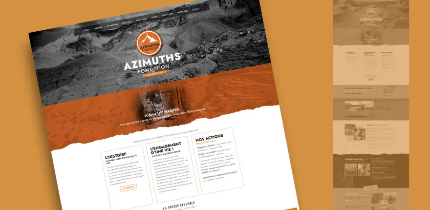 AZIMUTHS  : Conception d’un site vitrine pour la fondation humanitaire créée par Jalil NARJISSI