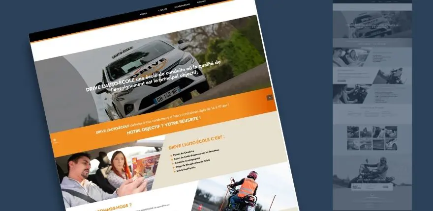 Drive l'Auto Ecole : création de son site web vitrine