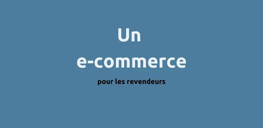 Un e-commerce privatif pour les revendeurs et  les fournisseurs 