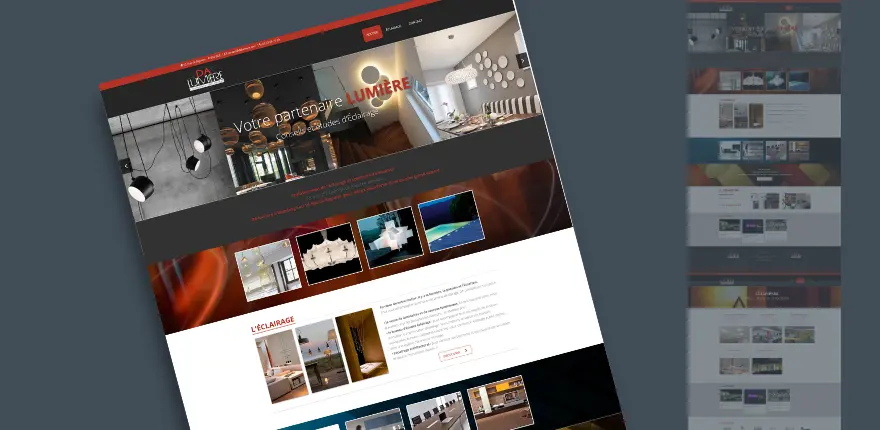 DA Lumière : Création du site internet  pour présenter son activité grossiste en lumière à Agen